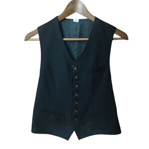 JOHN GALLIANO | Men’s Wool Tailored Waistcoat Black IT 48 / US 38